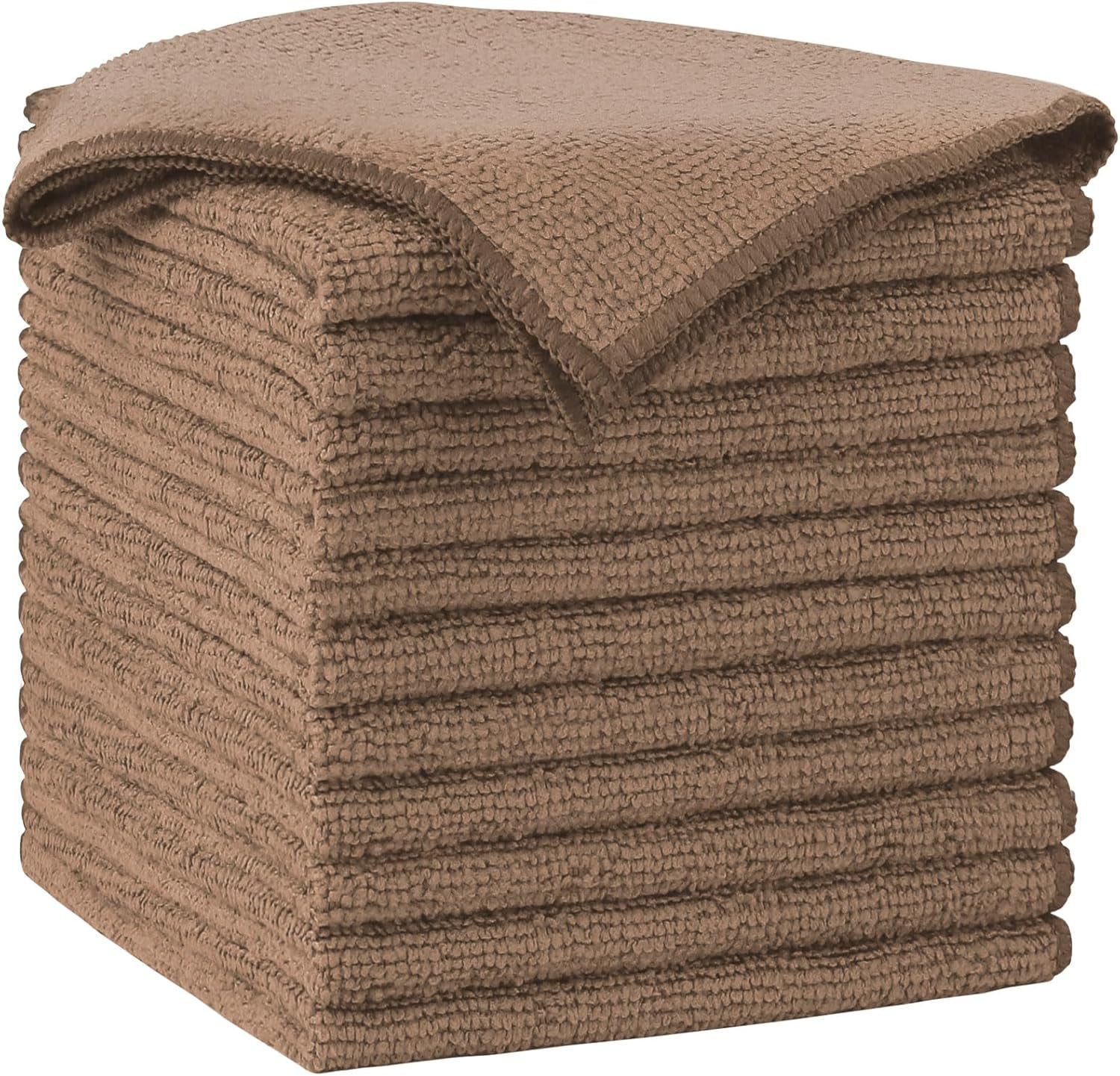 Microfiber Cleaning Cloth 100PK, Soft Microfiber Towels for Cars, Absorbent Cleaning Rags, Lint-Free Streak-Free Wash Cloths for House, Kitchen, Window(12Inx12In), White