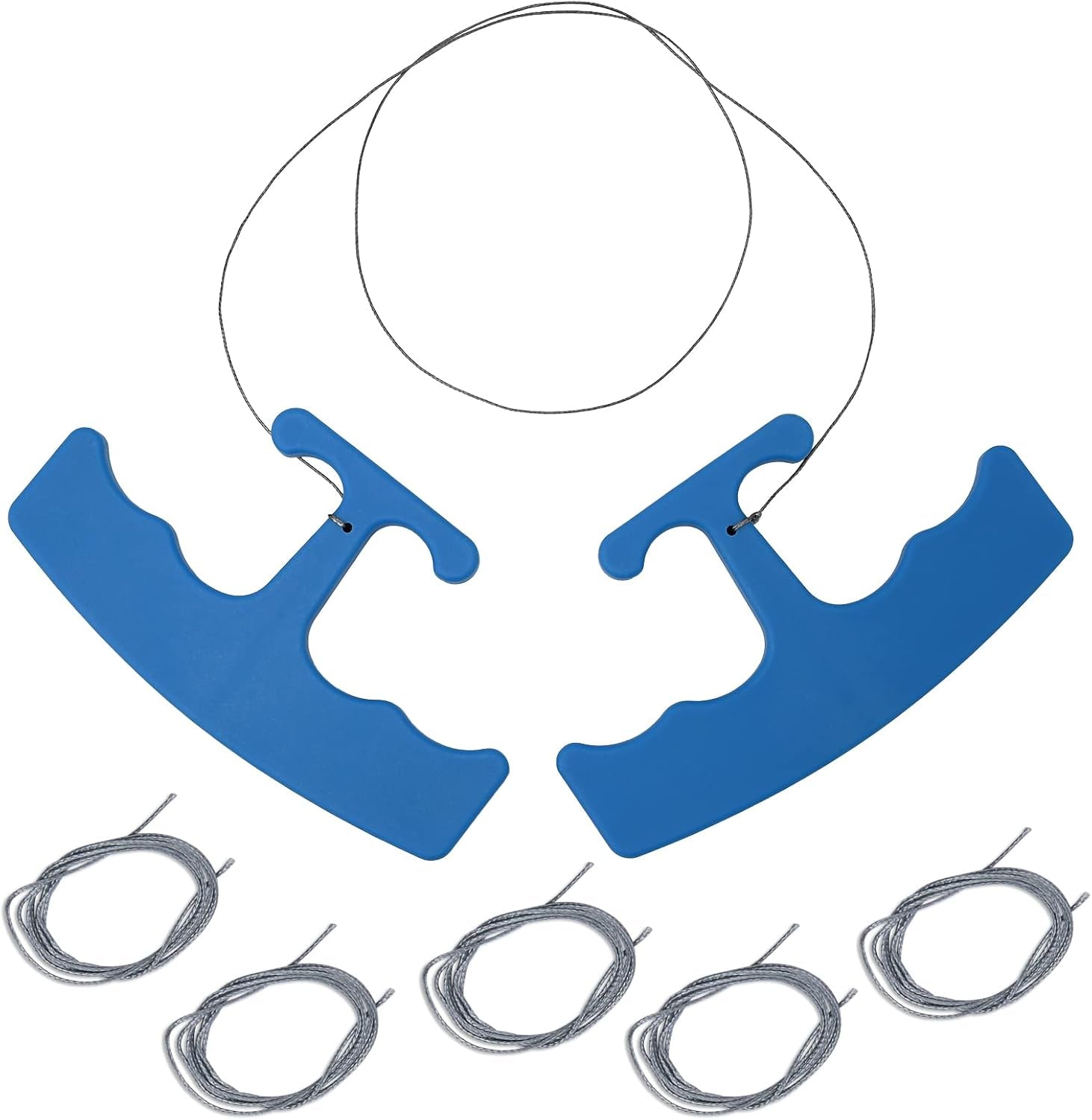 Plateline Remover Car Emblem Removal Tool with 5PCS 60CM PE Cord for Easily Remove Vehicle Logos, Nameplates, Badges and Paste Signs Plates, Plastic Ergonomic Shape Aid Vinyl Wrap Tools