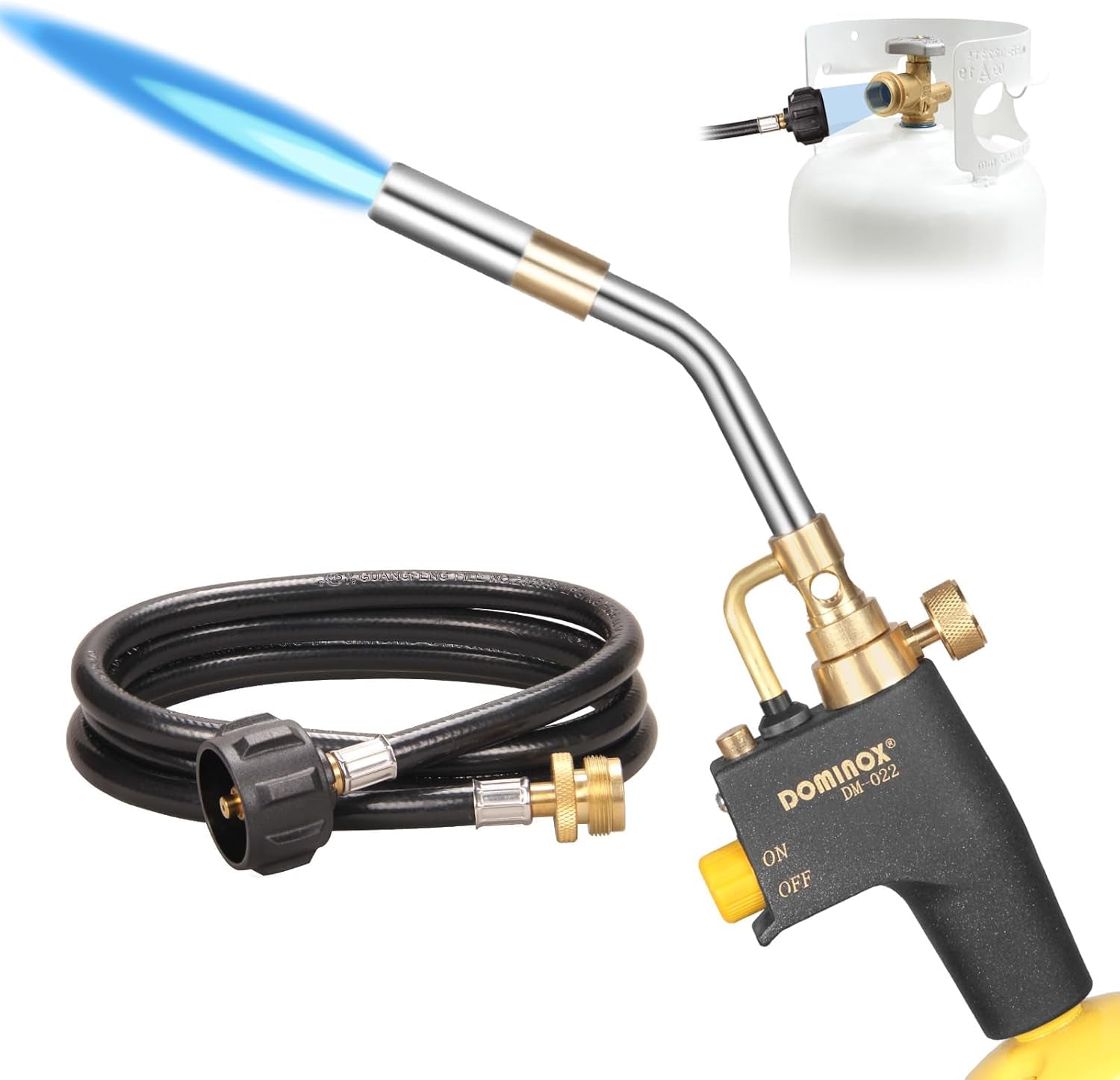 Propane Torch Head, High Intensity Torch Head Trigger Start Gas Torch, Map Gas Torch Kit for Propane, Map and Mapp Gas, Mapp Gas Torch for Soldering, Welding, Cooking (Not Included Gas Tank)