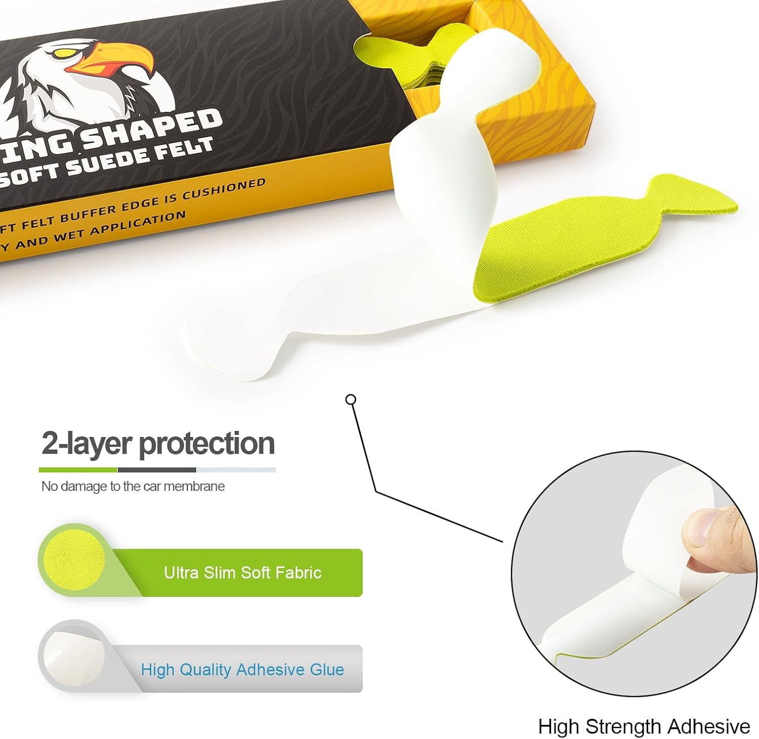 Vinyl Squeegee Buffer 30PCS Pre-Cut Felt for Window Tint Wet or Dry Vinyl/Ppf Application (Green)