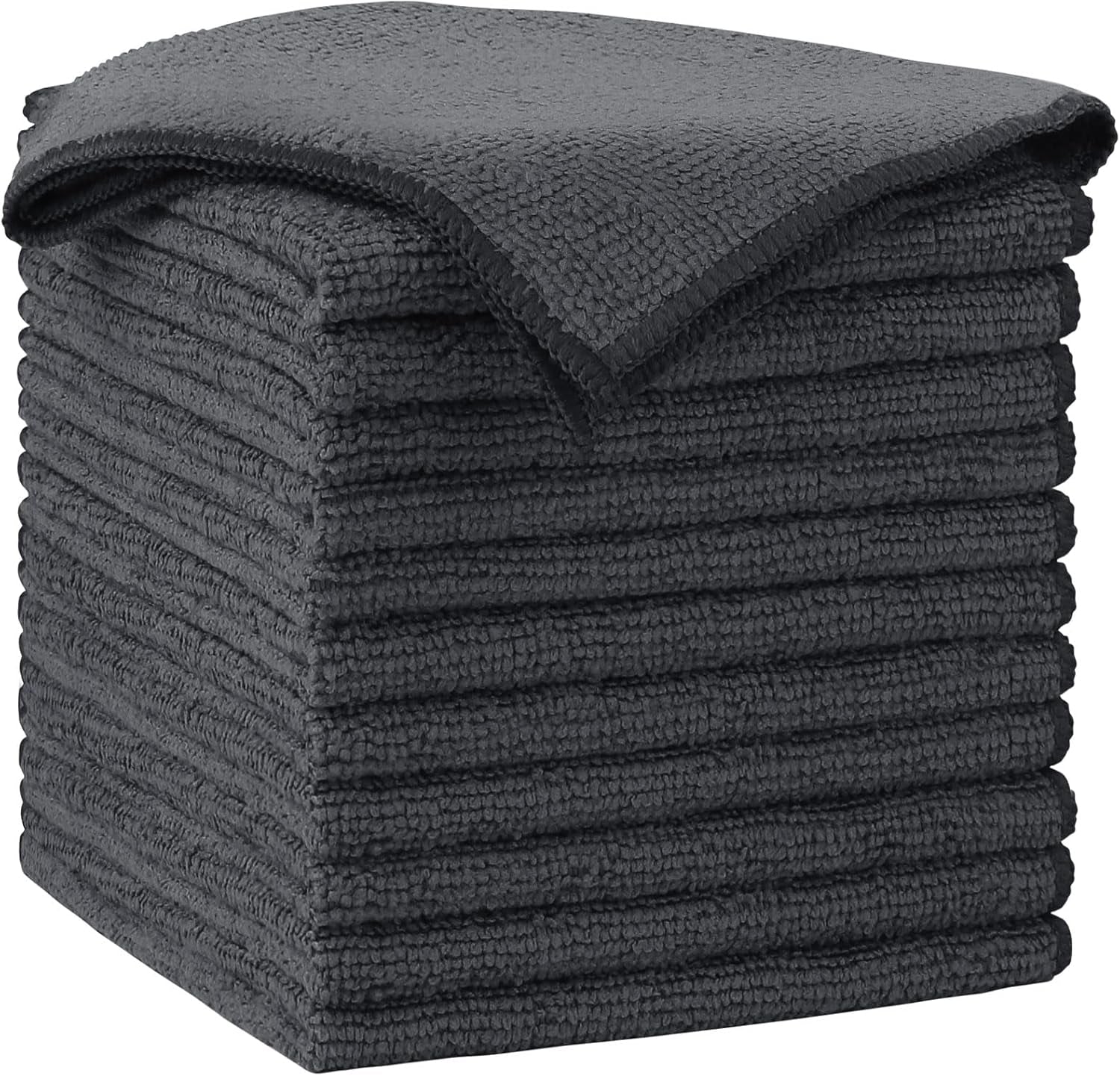 Microfiber Cleaning Cloth 100PK, Soft Microfiber Towels for Cars, Absorbent Cleaning Rags, Lint-Free Streak-Free Wash Cloths for House, Kitchen, Window(12Inx12In), White
