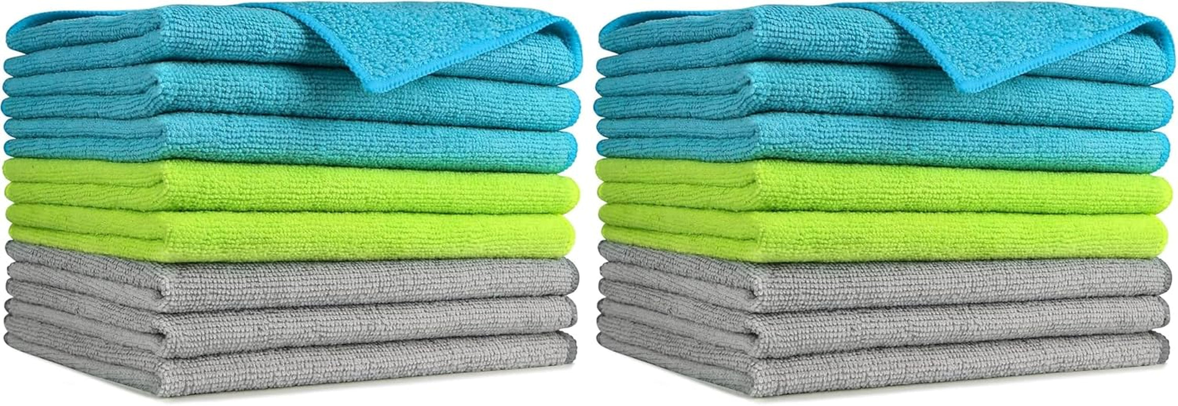 Microfiber Cleaning Cloth 100PK, Soft Microfiber Towels for Cars, Absorbent Cleaning Rags, Lint-Free Streak-Free Wash Cloths for House, Kitchen, Window(12Inx12In), White