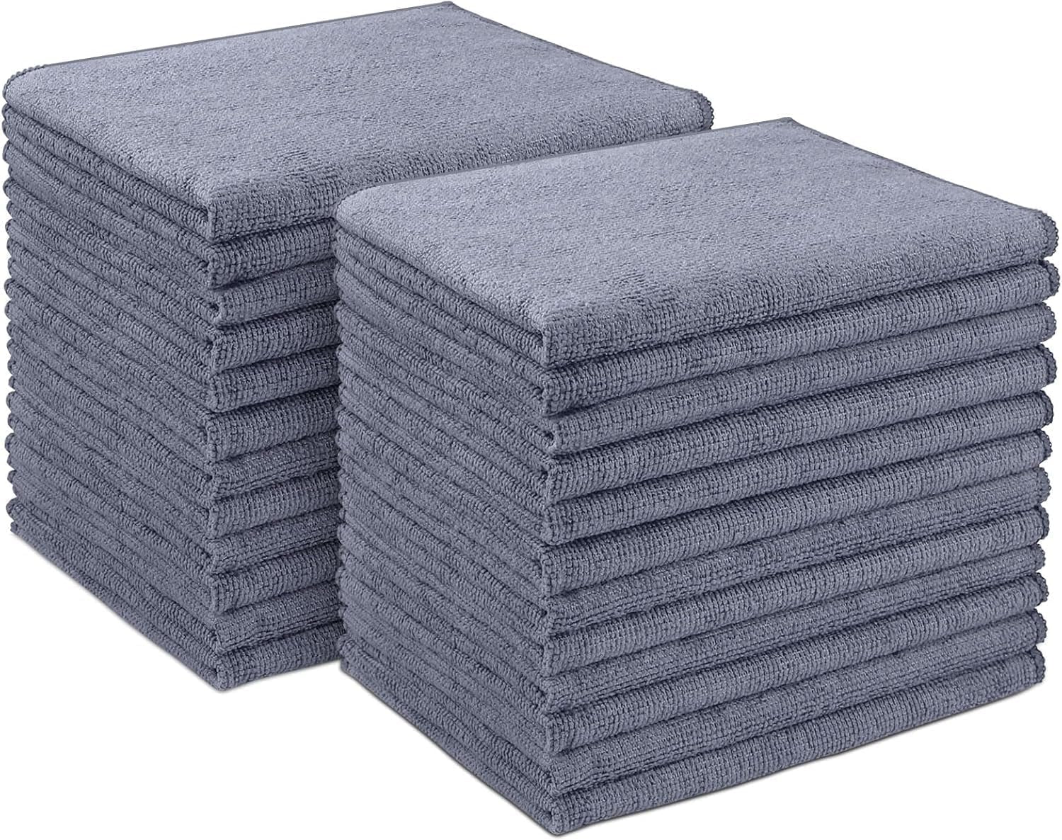 Microfiber Cleaning Cloth 100PK, Soft Microfiber Towels for Cars, Absorbent Cleaning Rags, Lint-Free Streak-Free Wash Cloths for House, Kitchen, Window(12Inx12In), White