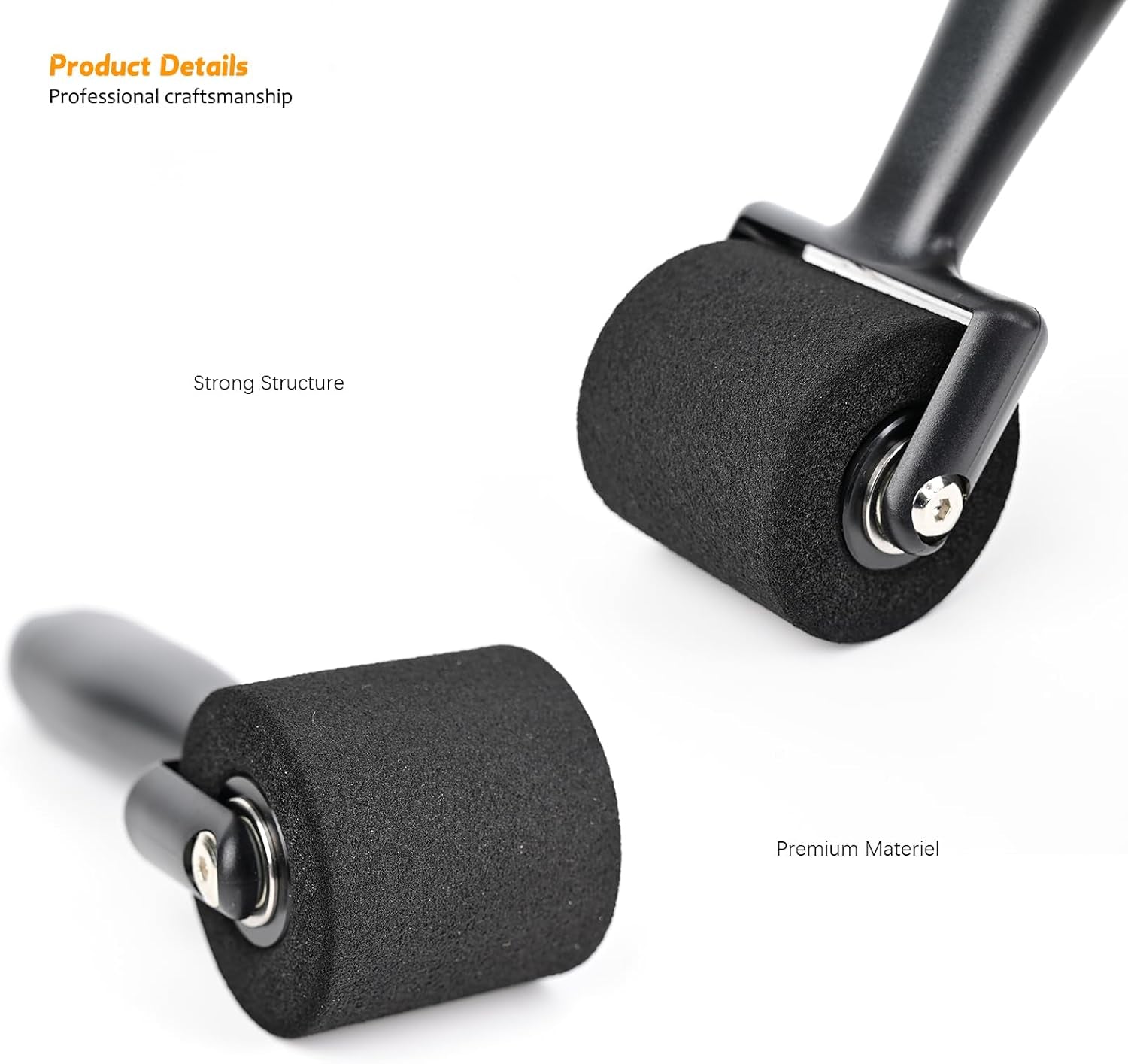 Sponge Seam Roller 2PCS Sewing Seam Rippers Paint Rollers, Small Paint Roller Tool Vinyl Wheel Roller for Wall Painting,Car Wraps, Film Tinting or Wallpaper, Print, Ink and Stamping Roller Tool