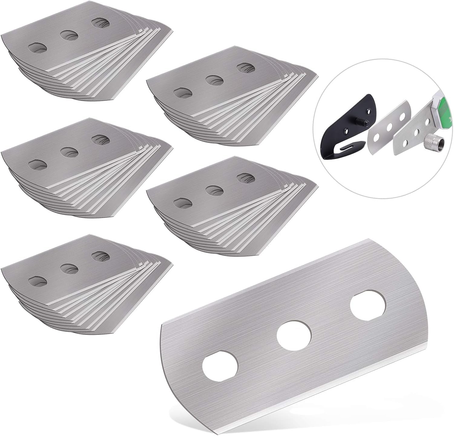 Replacement Blades for Bodyguard Vinyl Backing Cutter Knife, Stainless Steel, Pack of 50