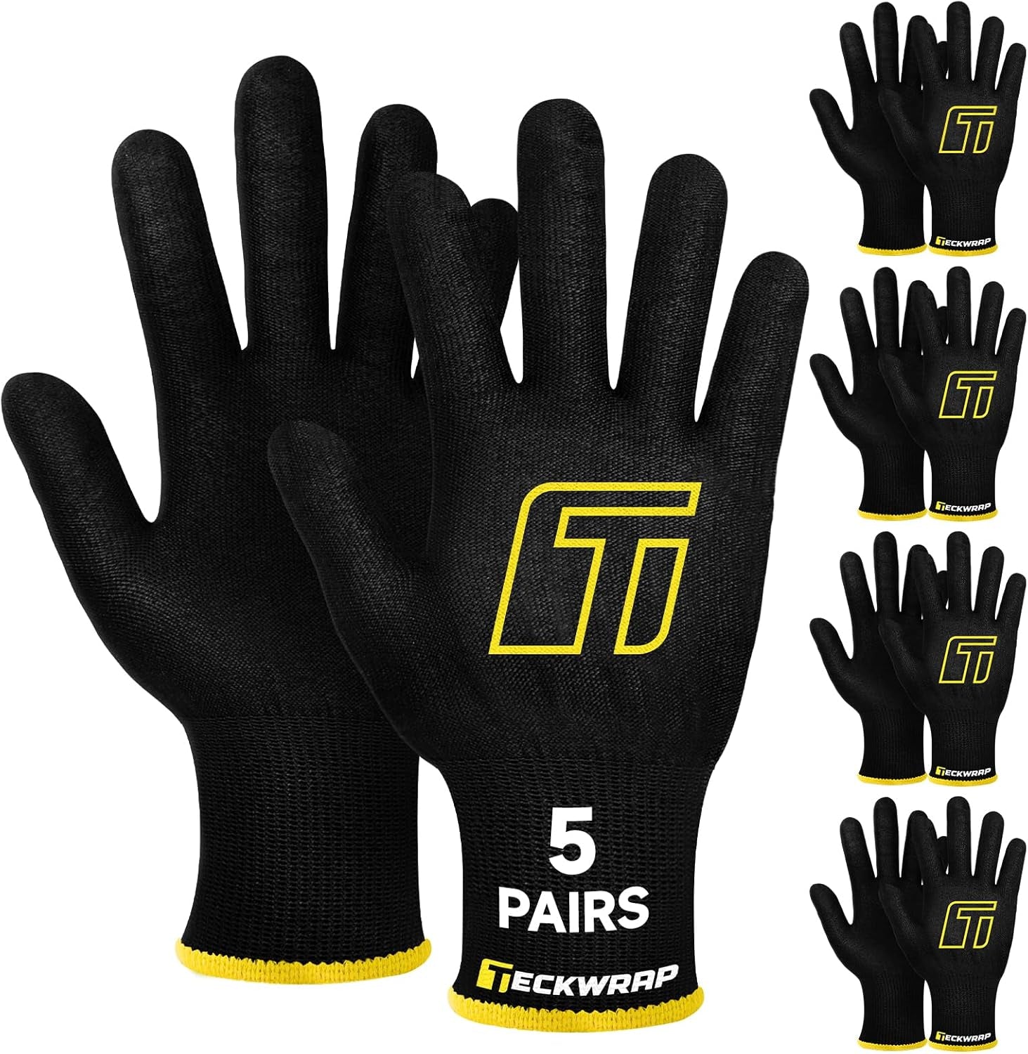 Vinyl Wrap Gloves 2 Pairs XL Black Cut Resistant Work Gloves for Car Wrapping Window Tinting Level 3 Protection Flexible Fit for Installers