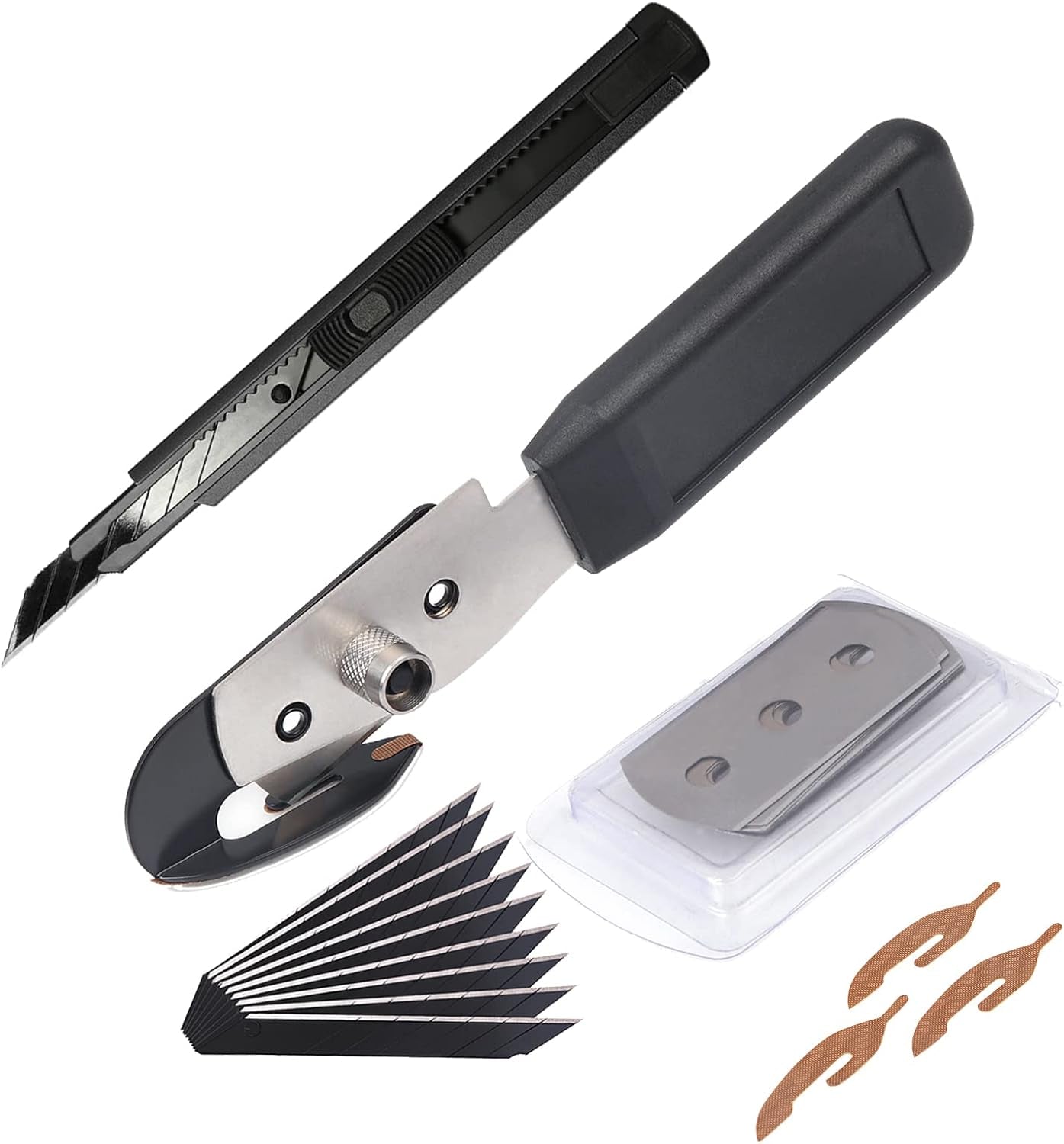 Replacement Blades for Bodyguard Vinyl Backing Cutter Knife, Stainless Steel, Pack of 50