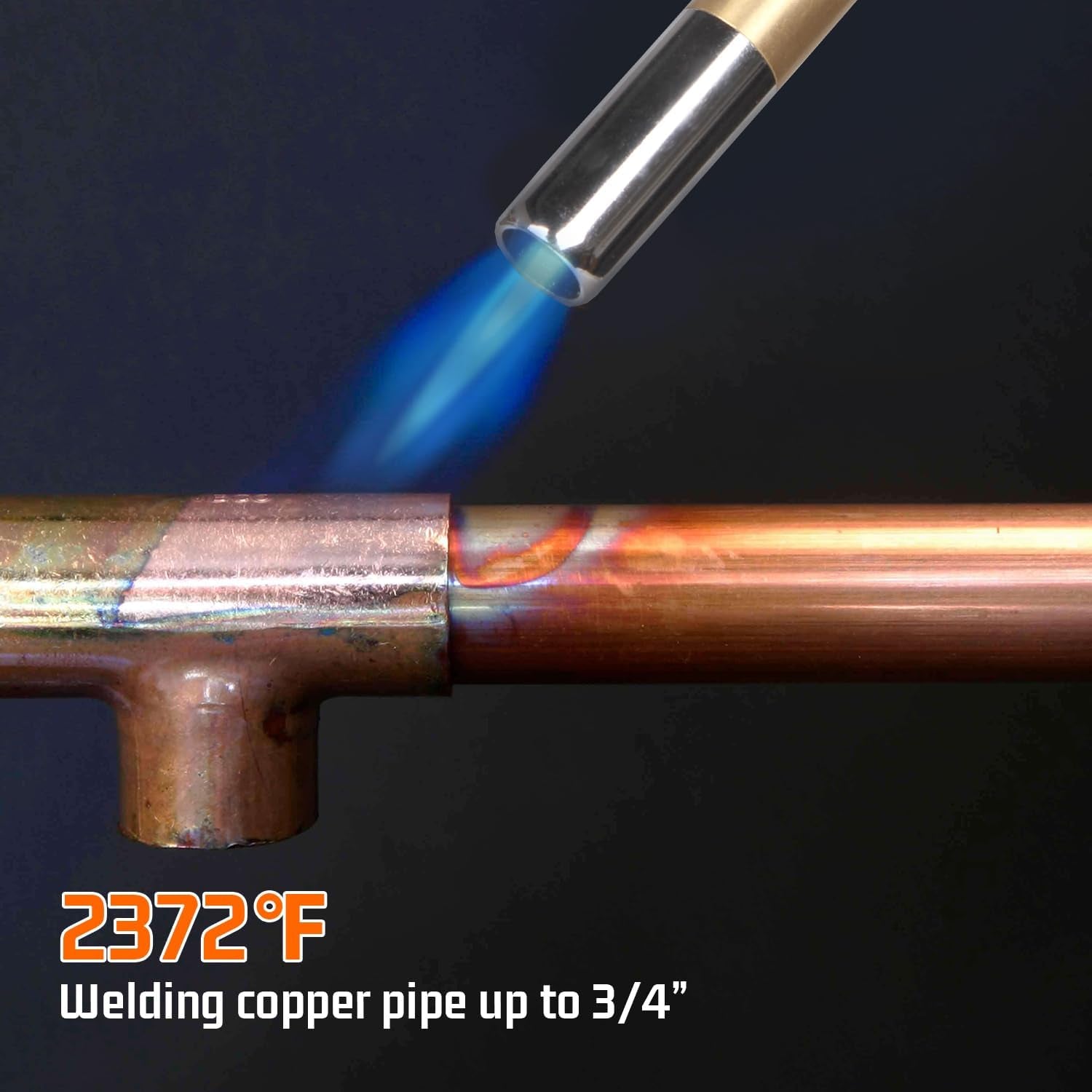 Propane Torch Head, High Intensity Torch Head Trigger Start Gas Torch, Map Gas Torch Kit for Propane, Map and Mapp Gas, Mapp Gas Torch for Soldering, Welding, Cooking (Not Included Gas Tank)