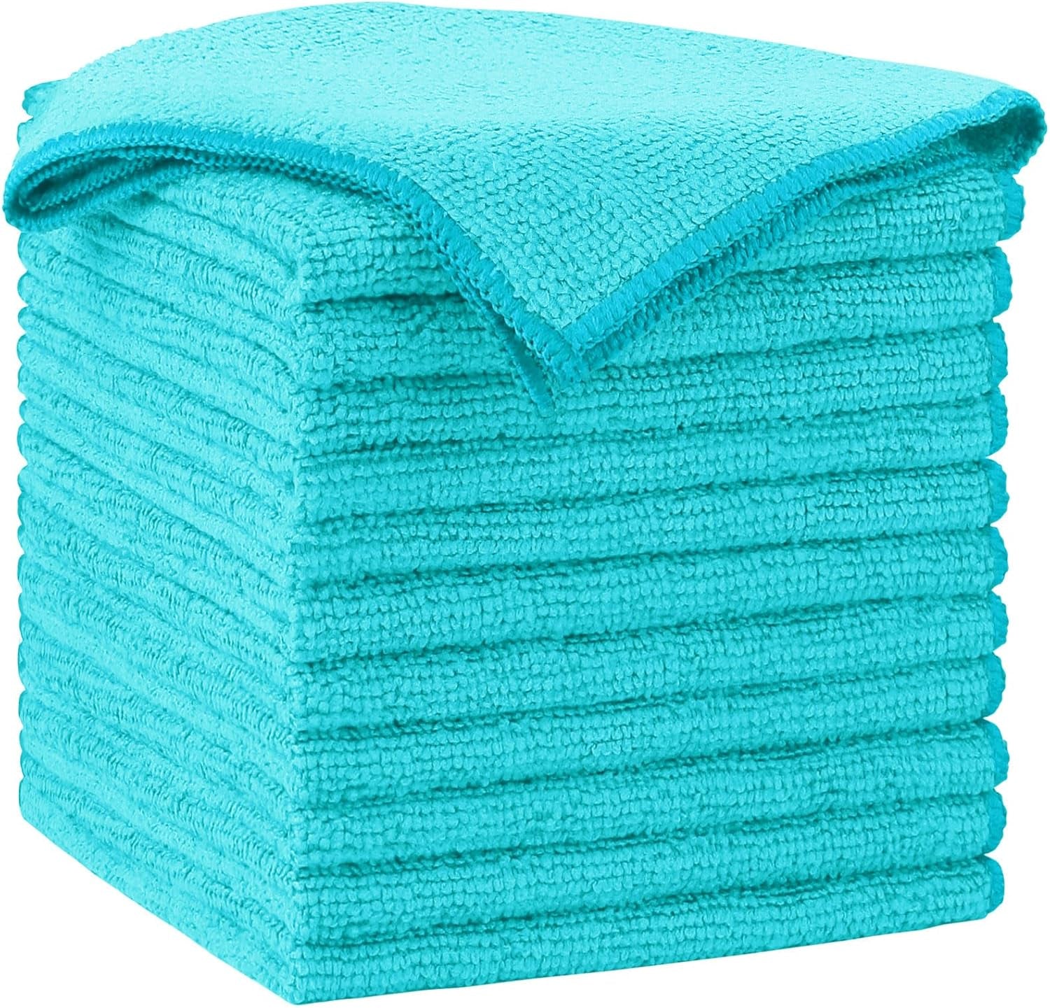 Microfiber Cleaning Cloth 100PK, Soft Microfiber Towels for Cars, Absorbent Cleaning Rags, Lint-Free Streak-Free Wash Cloths for House, Kitchen, Window(12Inx12In), White