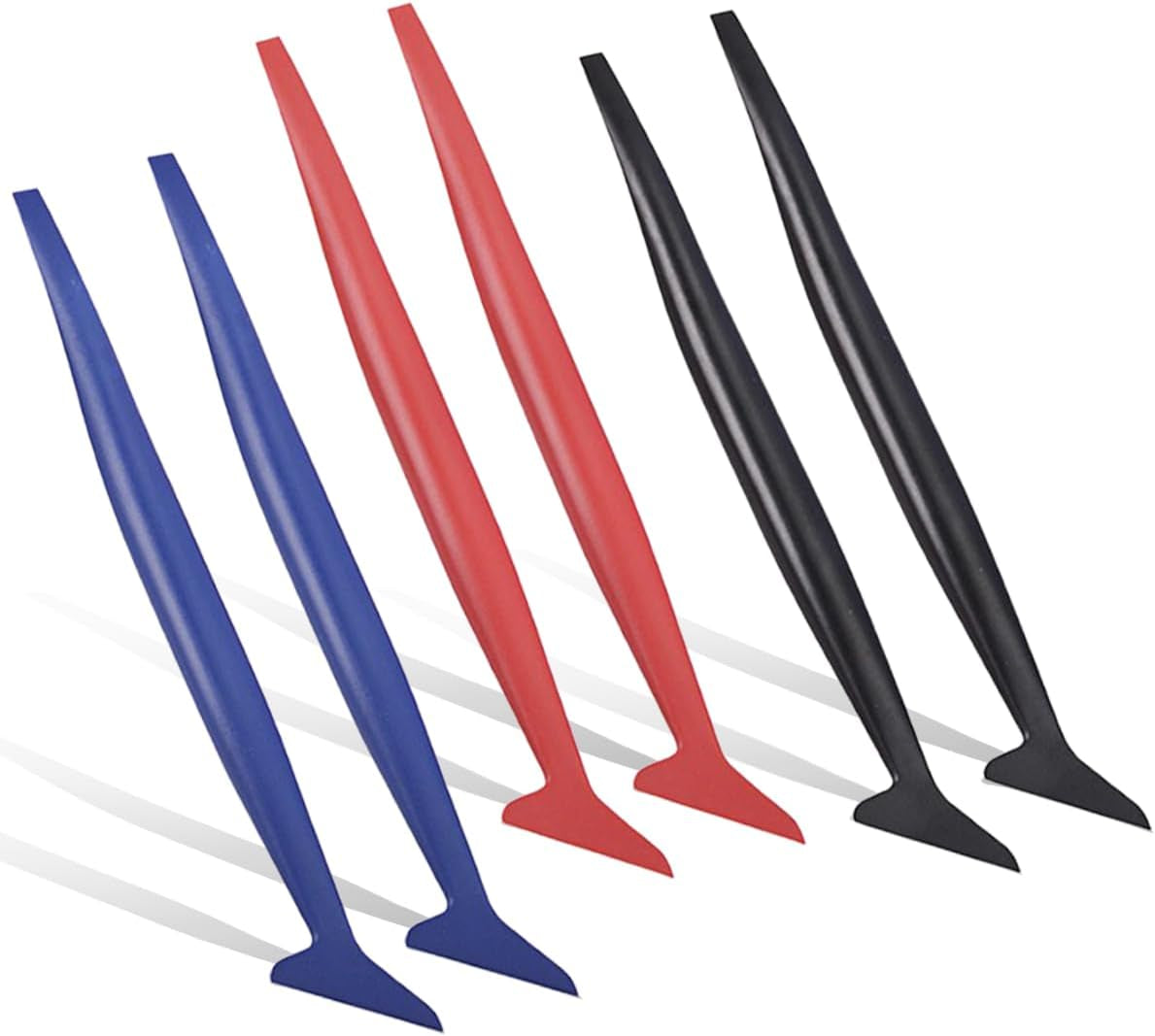 3PCS Car Micro Squeegee Curves Slot Tint Tool Set, Auto Vinyl Wrap Tool Kit, 3 in 1 Flexible Vinyl Applicator Tool with Different Hardness for Car Wrapping, Window Tinting