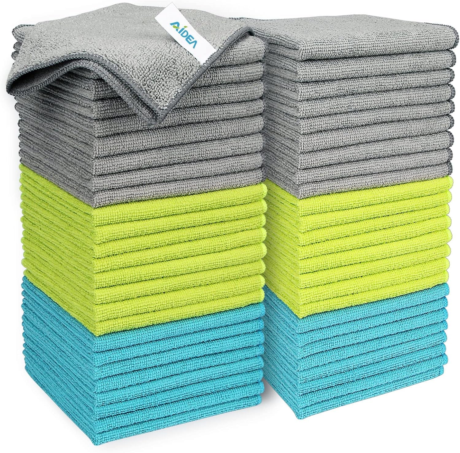 Microfiber Cleaning Cloth 100PK, Soft Microfiber Towels for Cars, Absorbent Cleaning Rags, Lint-Free Streak-Free Wash Cloths for House, Kitchen, Window(12Inx12In), White