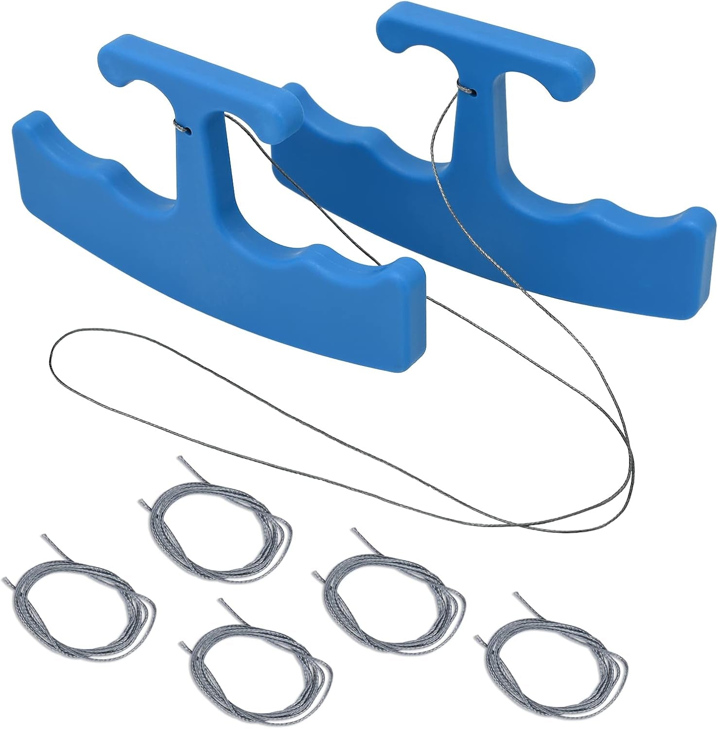 Plateline Remover Car Emblem Removal Tool with 5PCS 60CM PE Cord for Easily Remove Vehicle Logos, Nameplates, Badges and Paste Signs Plates, Plastic Ergonomic Shape Aid Vinyl Wrap Tools